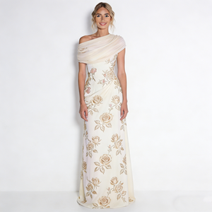 On Sale White and Gold Bodycon Dress Customizable Options & Plus Size  Available | Alibaba.com