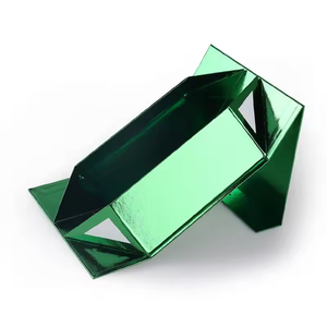 Vente en gros de boîte d'emballage cadeau en carton de papier kraft pliable Hongli PB047 ruban de fermeture magnétique finition mate gaufrage feuille UV - Product Image 4