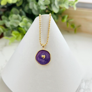 Bella e carina catena placcata in oro con collana a cuore con ciondolo - Product Image 4
