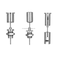 Produits de vente chauds grande pince de câble en laiton pince de câble réglable avec filetage pour kit de suspension