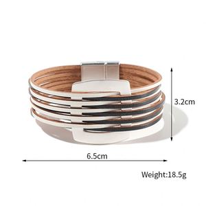 Friendship <b>Leather</b> <b>Bracelet</b> Professional Private Label Jewelry Crushed Opal Inlay Holiday Gift for Women Certified Color Time - Product Image 3