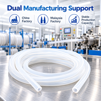 Tube en silicone de qualité alimentaire personnalisé, tube en silicone flexible translucide pour le transfert de fluides, fabricant OEM