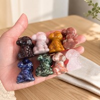 Vente en gros de sculptures d'animaux en cristal naturel, pierres de guérison, artisanat en quartz, figurines mignonnes de chien et de chat, décoration d'intérieur, cadeau