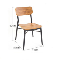Mobilier de jardin en plastique multicolore Chaises en bois Tables et chaises d'extérieur Chaises en bois de cour pour salle à manger