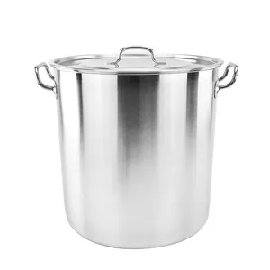 Hotel Supplier Stainless Steel Big Stock Pot Top Manufacturer Big Pots For Cooking