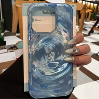 À la mode INS Style mignon océan poisson Laser tourbillon motif coque de téléphone pour iPhone 13 11 12 14 15 16 17 Pro Max couverture arrière antichoc