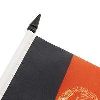 Bendera Meja Nasional Kustom dengan Tiang Bendera Akrilik, Cetak Digital Poliester, Kain Satin Elastis, Bendera Genggam