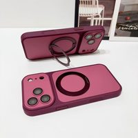Étui de téléphone magnétique antichoc de luxe pour iPhone 18 17 16 Pro Max 15 Pro 14 Plus 13 12 avec protection à 360° °   Support de fixation pour anneau