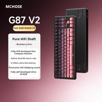 Clavier mécanique de jeu sans fil MCHOSE G87 V2 personnalisé, à échange à chaud, rétroéclairé RGB, trois modes, 87 touches