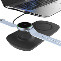 Almohadilla de soporte para cargador inalámbrico 2 en 1, carga rápida Dual de 15W para Samsung Galaxy Watch, auriculares, Android, móvil, iPhone, Airpods