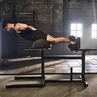 Banc d'extension dorsal pliable en acier allié – Durable et réglable pour l'entraînement de force à domicile, en intérieur, pour la gym, chaise romaine