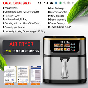 Forni Friggitrice ad Aria da 8L e 10L in Acciaio Inossidabile, Smart e Digitali, Migliore Cestello Caldo Senza Olio, Come <span class=keywords><strong>Visto</strong></span> in TV - Product Image 2