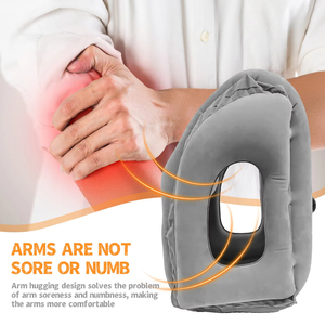 Cojín de aire <span class=keywords><strong>inflable</strong></span>, almohada de viaje, reposacabezas y soporte de barbilla, cojines para avión, oficina, siesta, descanso, almohadas para el <span class=keywords><strong>cuello</strong></span> - Product Image 2