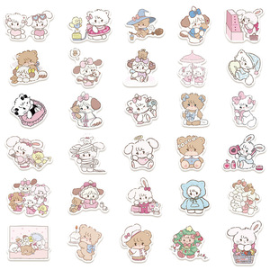 60Pcs <span class=keywords><strong>MIKKO</strong></span> Autocollants Mignon Dessin Animé Téléphone Cas Ordinateur Portable Tasse D'eau Décorations Étanche DIY Autocollants Pour Enfants Adolescents - Product Image 3