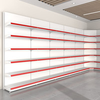 Étagères Gondoles Métalliques Robustes Double Face à Options Multi-Niveaux Prix Usine pour Supermarché