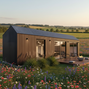 Casa Prefabricada <span class=keywords><strong>de</strong></span> <span class=keywords><strong>Madera</strong></span> <span class=keywords><strong>de</strong></span> Instalación Rápida con Diseño Impermeable para Uso Residencial, <span class=keywords><strong>de</strong></span> Oficina o como Cabaña Modular - Product Image 1