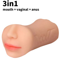 Masturbateur masculin 3d produits oraux à gorge profonde artificiels pour adultes sensation réelle vagin poche chatte langue jouets sexuels pour hommes