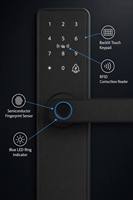 Cerradura Inteligente para Puerta con Huella Dactilar OEM ODM Personalizada con Aplicación TT Lock, Llave de Tarjeta, Bluetooth para Pedidos al por Mayor, Suministro Directo de Fábrica