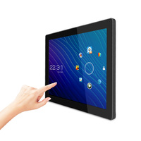 Moniteurs tactiles LCD muraux de 15 pouces, 17 pouces, 21,5 pouces, écran tactile tout-en-un avec POE WIFI 4G RS232 RJ45 USB-C