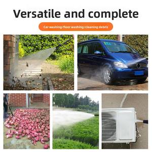 Laveuse de voiture électrique portable <span class=keywords><strong>Mingou</strong></span> 1400W à haute pression, auto-amorçante, pour usage domestique, 120 bars, avec brosse et pistolet à eau - Product Image 4