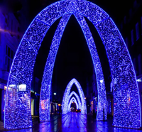 Lumière de motif extérieur Saint-Valentin à grande échelle Led rose amour arc lumière lumières décoration de mariage