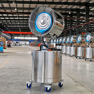 Outdoor Misting <b>Fan</b> for Patio Restaurants and Garden Cooling With Mobile Base and Adjustable Spray Volume - Product Image 2