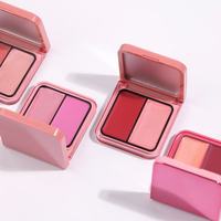 Palette de fard à joues vide 2-en-1 personnalisable avec votre logo, conteneurs de maquillage pour fard à joues et illuminateur crème, marque privée