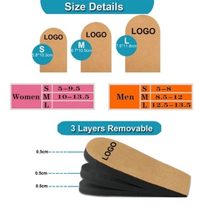 Soletta Ortopedica Regolabile per Discrepanze in Lunghezza delle Gambe, <span class=keywords><strong>Dolore</strong></span> al Tallone, Lesioni Sportive, Tendinite d'Achille e Aumento dell'Altezza - Product Image 2