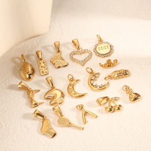 สร้อยคอจี้สไตล์โบฮีเมียน ชุบทอง 18K ทำจากสแตนเลสสตีล กันน้ำ เครื่องประดับแฟชั่นสำหรับผู้หญิง อุปกรณ์เสริมสำหรับทำจี้ DIY - Product Image 2