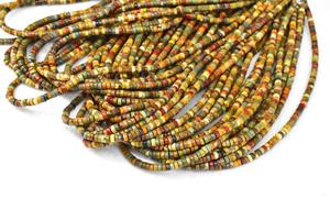 Piedras preciosas planas en forma de rueda redonda, cereza roja, jaspe, piedra Natural, discos Picasso Heishi, cuentas para la fabricación de joyas - Product Image 3