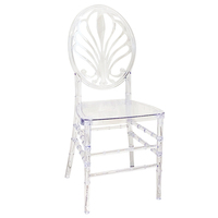 Offre Spéciale Chaise Chiavari en Résine Transparente, Chaise de Mariage en Plastique Acrylique Blanche, Vente en Gros Chaise Phénix Napoléon Scandinave