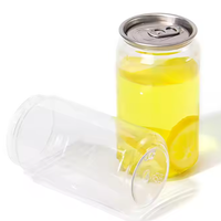 Bouteille de boisson en PET à impression numérique jetable, capacités 500 ml et 650 ml, avec couvercle facile à ouvrir pour café, eau pétillante, thé à bulles, jus