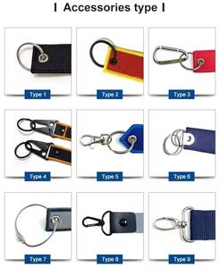 Llavero <span class=keywords><strong>de</strong></span> tela <span class=keywords><strong>de</strong></span> poliéster con logotipo personalizado al por mayor, cordón bordado <span class=keywords><strong>de</strong></span> anime, llavero tejido. - Product Image 6
