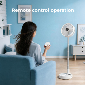 8-Inch Portable <b>Standing</b> <b>Fan</b> Desktop <b>Fan</b> Adjustable Oscillating Cooling <b>Fan</b> Telescopic Electric <b>Fan</b> for Home Office Bedroom - Product Image 5
