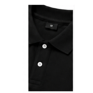 Polo à manches courtes noir pour homme, col classique, coupe régulière, tenue décontractée, avec logo personnalisé sur la poitrine - Product Image 4