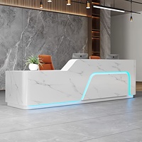 Comptoir de réception, mobilier de bureau commercial, design minimaliste moderne, tiroir, matériau MDF, pour entreprise, magasin de vêtements