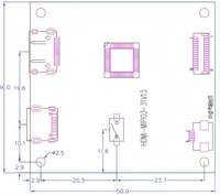 Carte de conversion MIPI DSI originale prenant en charge la résolution 4K HDCP 1.4 1,5 Gbit/s par voie pour les accessoires de cartes d'affichage LCD haute vitesse OEM