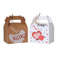 Lot de 6 boîtes cadeaux en papier de luxe pour fêtes d'enfants petites boîtes en carton kraft personnalisées avec étiquettes à poignée pour les mariages