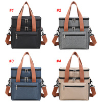IDEA GIFT Best Seller Sac isotherme double couche, sac isotherme portable, grande capacité, sac à lunch isotherme avec logo