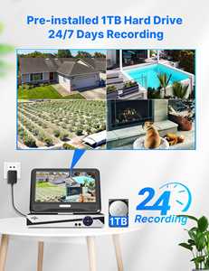 Moniteur d'écran Hiseeu 4MP WiFi extérieur avec audio, vision nocturne, système de caméra de sécurité domestique CCTV sans fil 8WK-10V-4HB613 - Product Image 4
