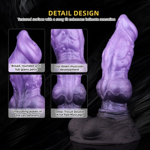 YOCY Large Fantasy <b>Dildo</b> with Knotted Fantasy Dragon <b>Dildo</b> 9.7 Inch Silicone Monster Thick Sex Toys Drop Shipping Wolf Dog <b>Dildo</b> - Product Image 5