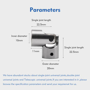 Dubbele Motor Connector Universele Koppeling Dubbele D <span class=keywords><strong>U</strong></span>-Verbinding Lager Cardanverbindingen 90 Graden - Product Image 3