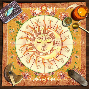 Altar Card GamePentagram Moon Phase Mantel <span class=keywords><strong>Tarot</strong></span> Wrap Crystal Grid Cloth para Decoración - Product Image 3