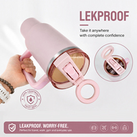 Gobelet isotherme en acier inoxydable de 40 oz pour le sport, avec poignée, couvercle et support magnétique pour téléphone, double paroi sous vide, pour boissons chaudes