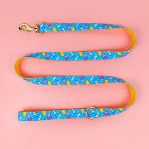 MIDEPET luxe impression concepteur motif chien <span class=keywords><strong>laisse</strong></span> 5ft Long avec alliage Polyester rubans nouvel an saint valentin cadeau personnalisé - Product Image 4