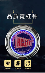 メーカー提供ネオンライト時計クリエイティブでミニマルな家庭用壁掛け時計 - Product Image 6