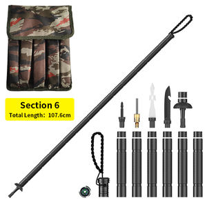 아웃도어 캠핑 어드벤처 다기능 알루미늄 합금 트레킹 폴, 자기방어 장비 및 전술 스틱 - Product Image 4