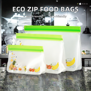 Customized Biodegradable Zipper EVA Plastic Ziplock Food Storage Bag Freezer PEVA Snack Bag Screen <b>Printing</b> <b>Packaging</b> <b>Printing</b> - Product Image 2