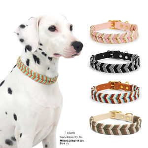 Collar de perro de Paracord de Color contrastante tejido a mano ODM/OEM personalizado de fábrica directo, Collar de lujo para mascotas para viajes y entrenamiento al aire libre - Product Image 2