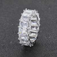 Bague en argent 925 personnalisée Nais avec moissanite, bijoux pour couple, pour femme et homme